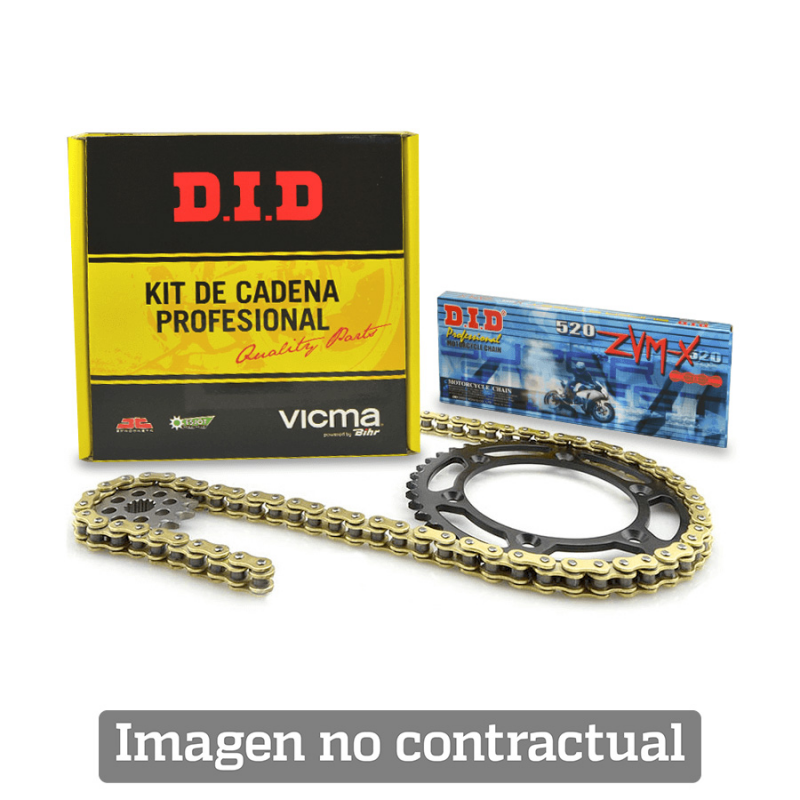 DID Kit transmision plato reforzado de zinc piñon y cadena 530VX3 (15-47-112) KC343935