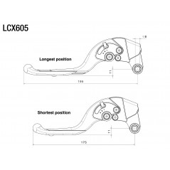 RIZOMA Clutch lever ADJUSTABLE PLUS LCX204