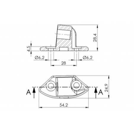 PUIG Acoplador lado izquierdo para carenado 9640