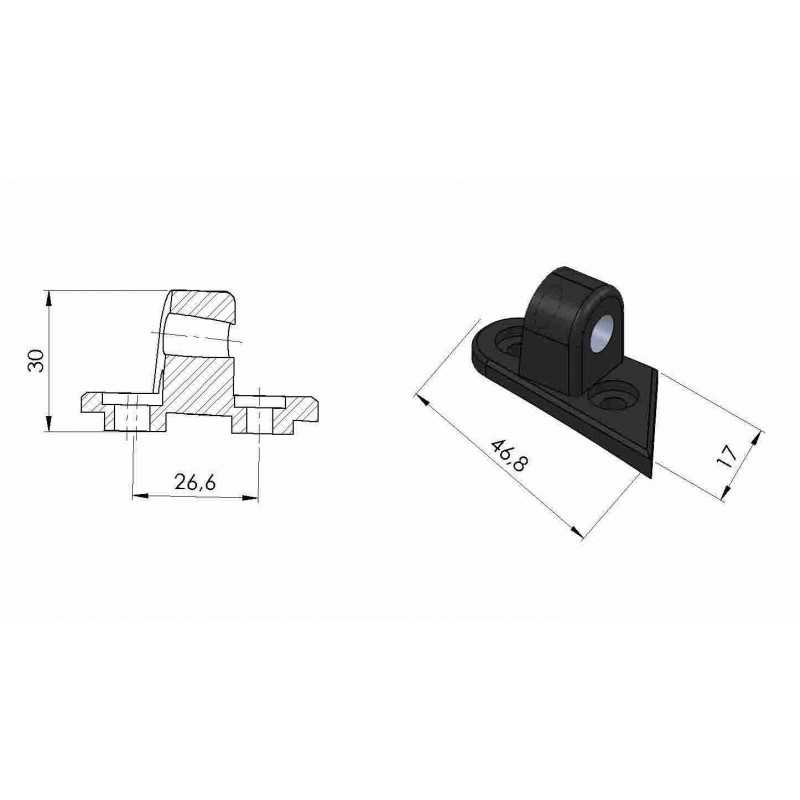 PUIG Acoplador adaptador espejo retrovisor derecho GTI 3542