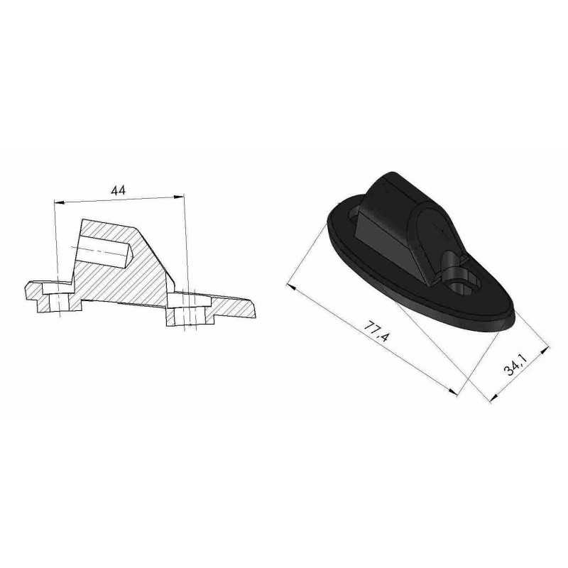 PUIG Acoplador adaptador espejo retrovisor derecho GTI 3544