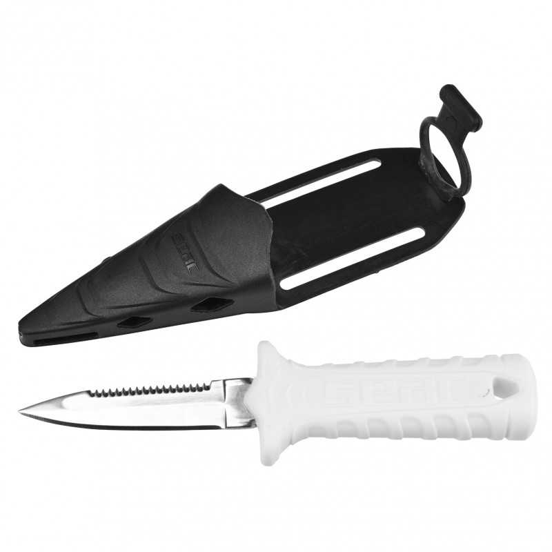 SEAC SUB Cuchillo de buceo Samurai EVO acero inoxidable con bordes rectos y serrados 0550016520000A