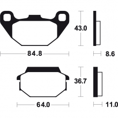 BENDIX Pastillas freno sinterizadas Maxi Scooter MSS249