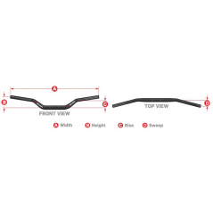 Aluminum handlebar with O² sausage Ø28.6 MM