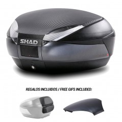 SHAD SH48 rear suitcase trunk with backrest - Capacity of 49 L D0B48306R