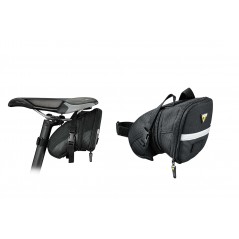 TOPEAK Bolsa a tija de sillín Aero Wedge - Tamaño S, M, L Capacidad 0.66L Negro 50207VAR