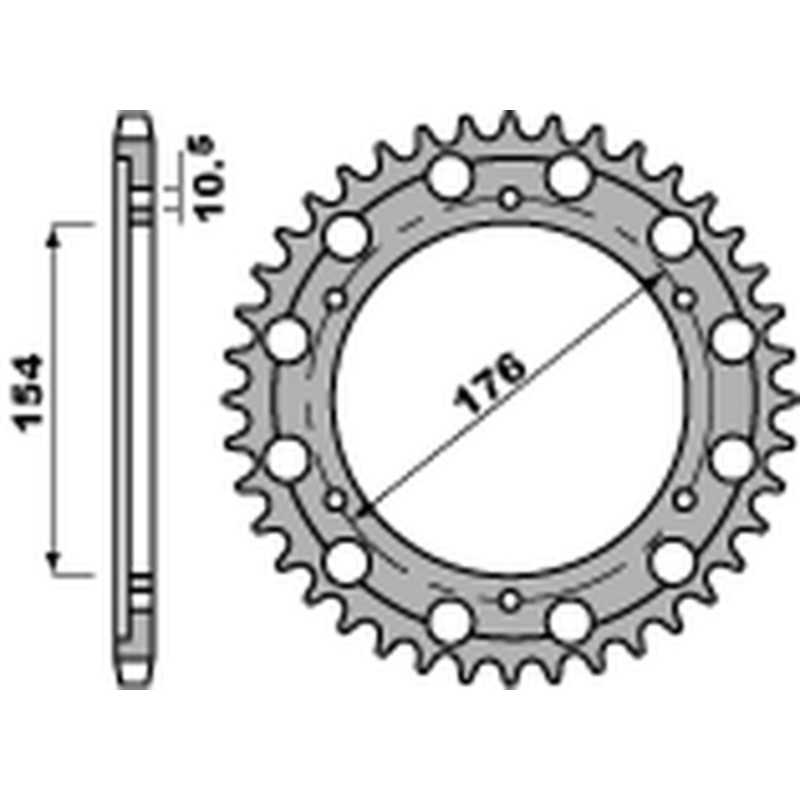 PBR Standard steel transmission plate crown 44 525 4679 4090000344