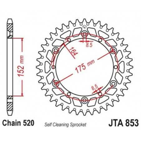 JT SPROCKETS Aluminum transmission plate crown 51 853 4090002551
