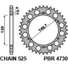 PBR Steel transmission plate crown 42 525 4090007042