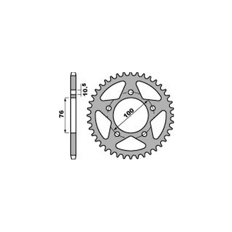 PBR Aluminum transmission plate crown 44 520 MARCHESINI 46000262