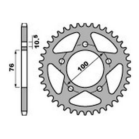 PBR Corona plato trasmision de aluminio 47 520 MARCHESINI 46000265