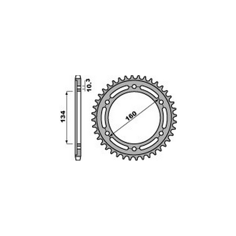 PBR Aluminum transmission plate crown 43 520 46000307