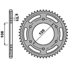 PBR Ultralight anodized aluminum transmission ring gear 45 520 4530 46000334