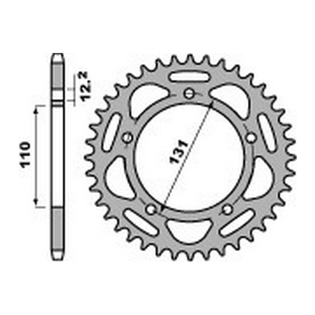 PBR Corona plato trasmision de aluminio ultraligero 42 520 4586 46000346