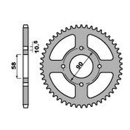PBR Corona plato trasmision de acero 41 520 46000380