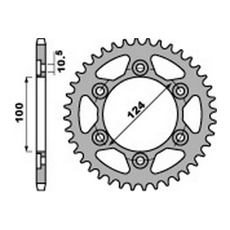 PBR Corona plato trasmision de acero 38 525 47000244
