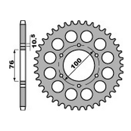 PBR Corona plato trasmision de acero 42 530 47000417