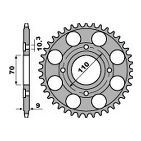 PBR Corona plato trasmision de acero 36 520 47000031