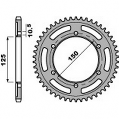 PBR Steel transmission plate crown 42 525 47000032