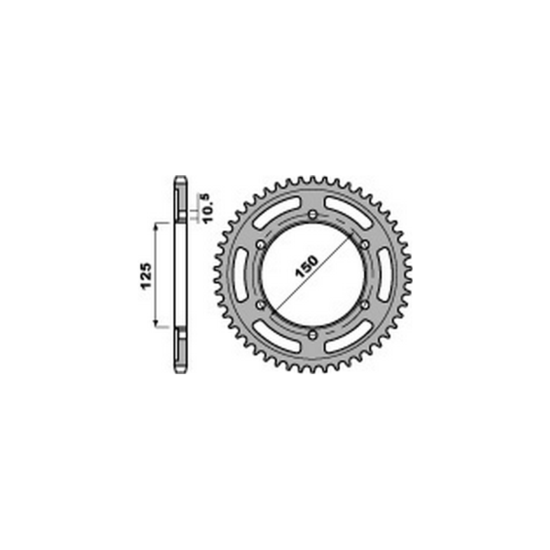 PBR Steel transmission plate crown 42 525 47000032