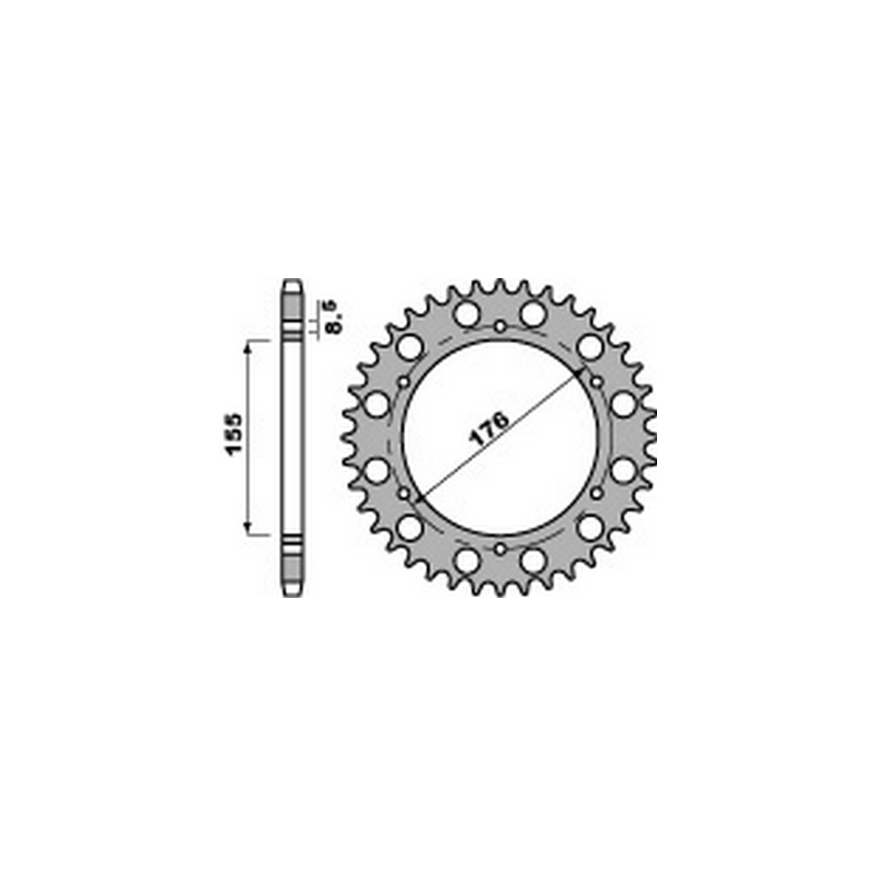 PBR Steel transmission plate crown 43 530 47000052