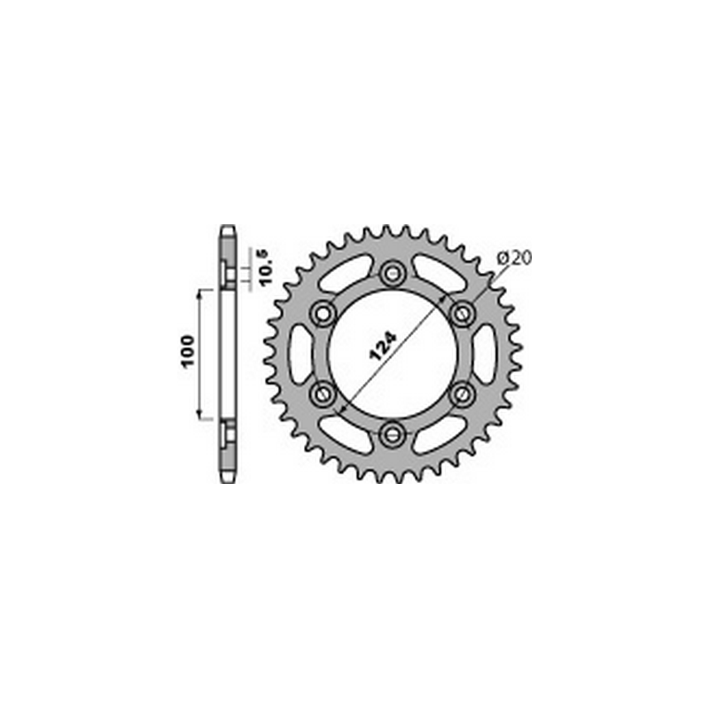 PBR Corona plato trasmision de acero 37 520 47000452