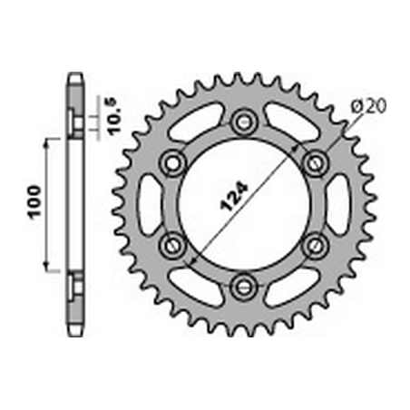 PBR Corona plato trasmision de acero 36 520 47000287