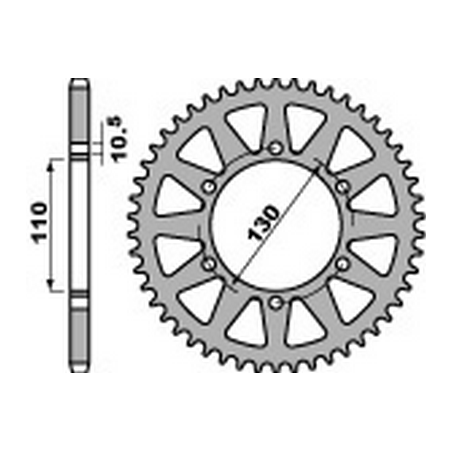 PBR Corona plato trasmision de acero 38 520 47000219