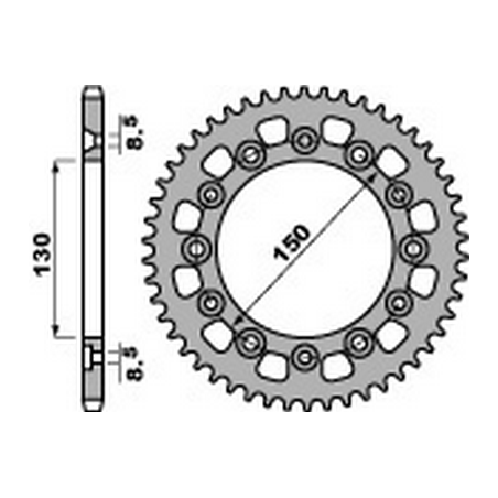 PBR Corona plato trasmision de acero 41 520 47000372