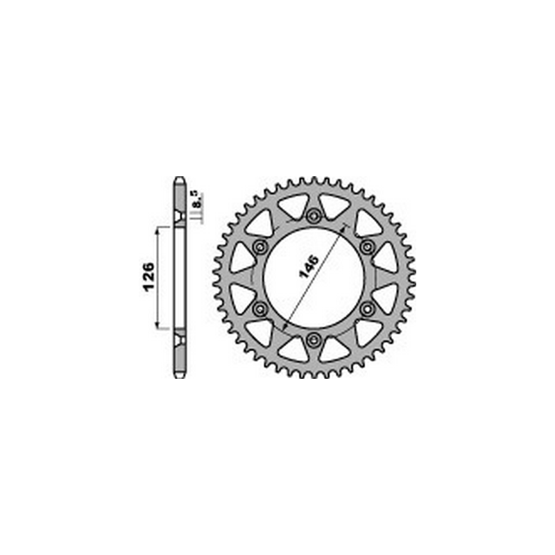 PBR Aluminum transmission plate crown 49 520 47000141