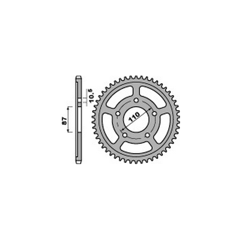 PBR Steel transmission plate crown 525 47000477