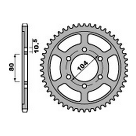 PBR Corona plato trasmision de acero 39 525 47000378