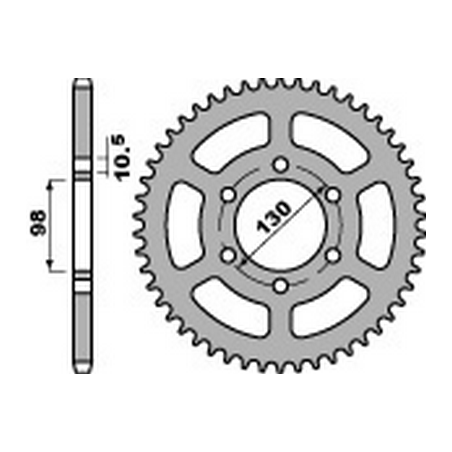 PBR Corona plato trasmision de acero 35 630 47000225