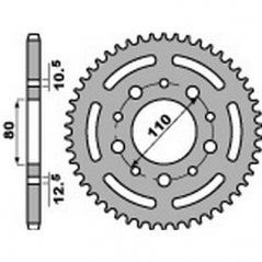 PBR Steel transmission plate crown 525 47000322