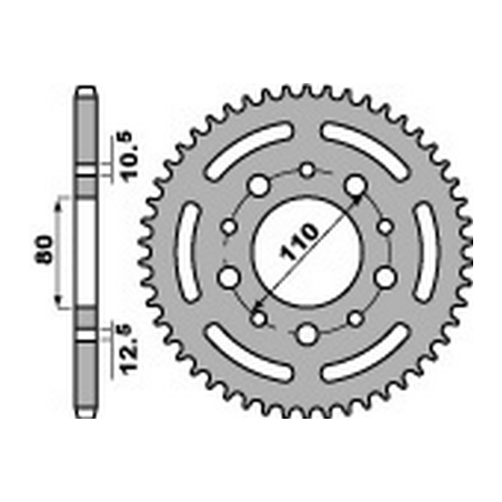 PBR Corona plato trasmision de acero 40 525 47000256