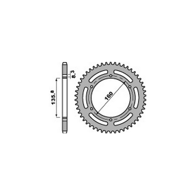 PBR Steel transmission plate crown 520 47000049