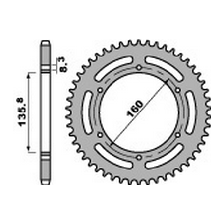 PBR Corona plato trasmision de acero 520 47000365