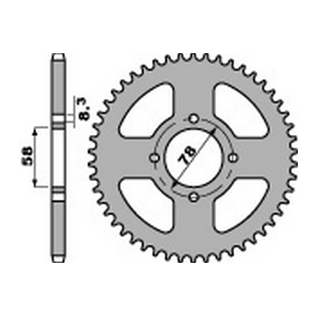 PBR Corona plato trasmision de acero 41 428 47000254