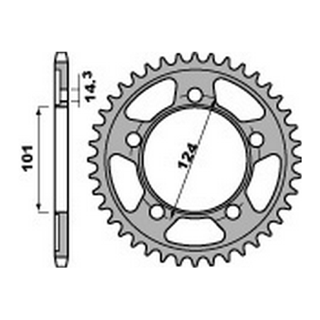 PBR Corona plato trasmision de acero 41 525 476450841