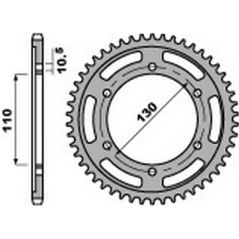PBR Steel transmission plate crown 530 47000329VAR