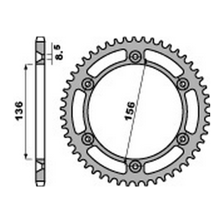 PBR Corona plato trasmision de acero 41 525 476436541