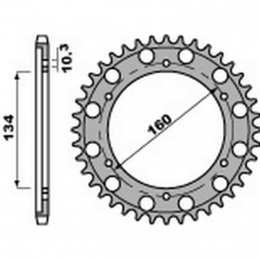 PBR Steel transmission plate crown 40 530 47000415