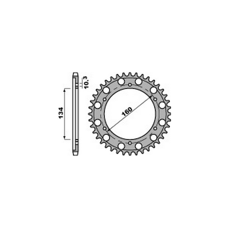 PBR Steel transmission plate crown 40 530 47000415
