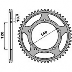 PBR Steel transmission plate crown 525 47000406VAR