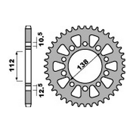 PBR Corona plato trasmision de acero 41 4684 525 47002225