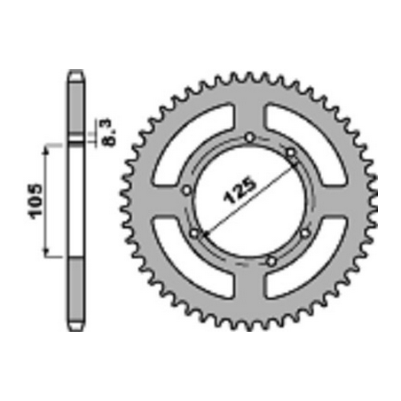 PBR Corona plato trasmision de aluminio ultraligero 60 428 4413 47002356