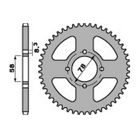 PBR Corona plato trasmision de acero estandar 48 810 428 47002430