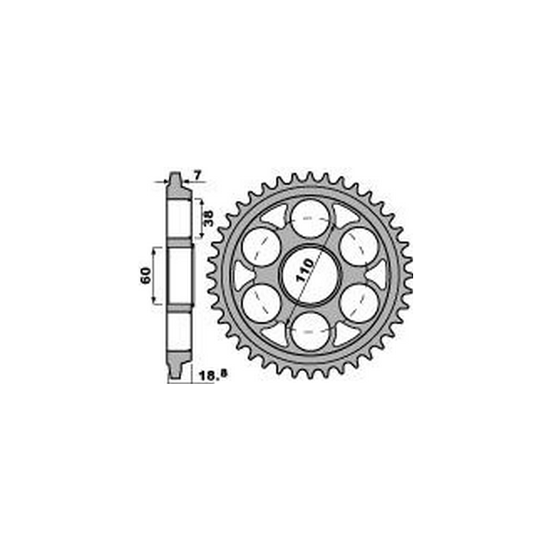 PBR Ultralight anodized aluminum transmission ring gear 40 525 4522 47452240