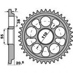 PBR Ultralight anodized aluminum transmission ring gear 41 520 4320 47002568