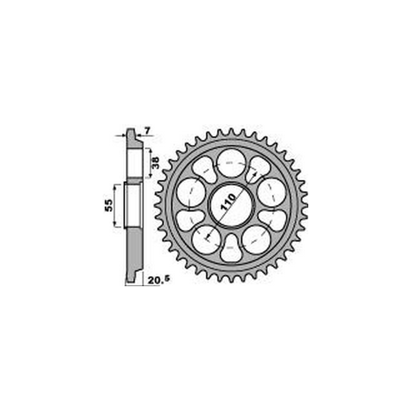 PBR Ultralight anodized aluminum transmission ring gear 41 520 4320 47002568